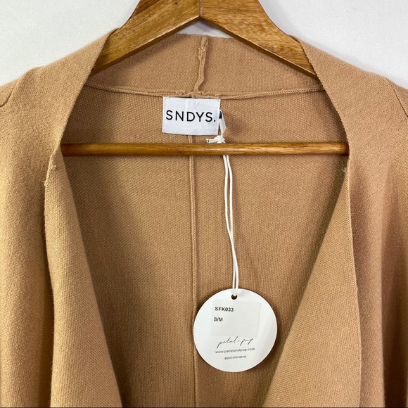Sndys Tia Duster Cardigan In Camel Size 